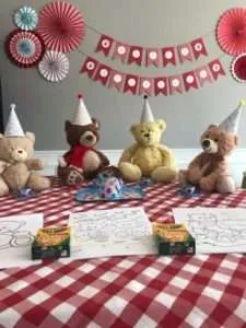 Teddy Bear Picnic Party Coloring Station