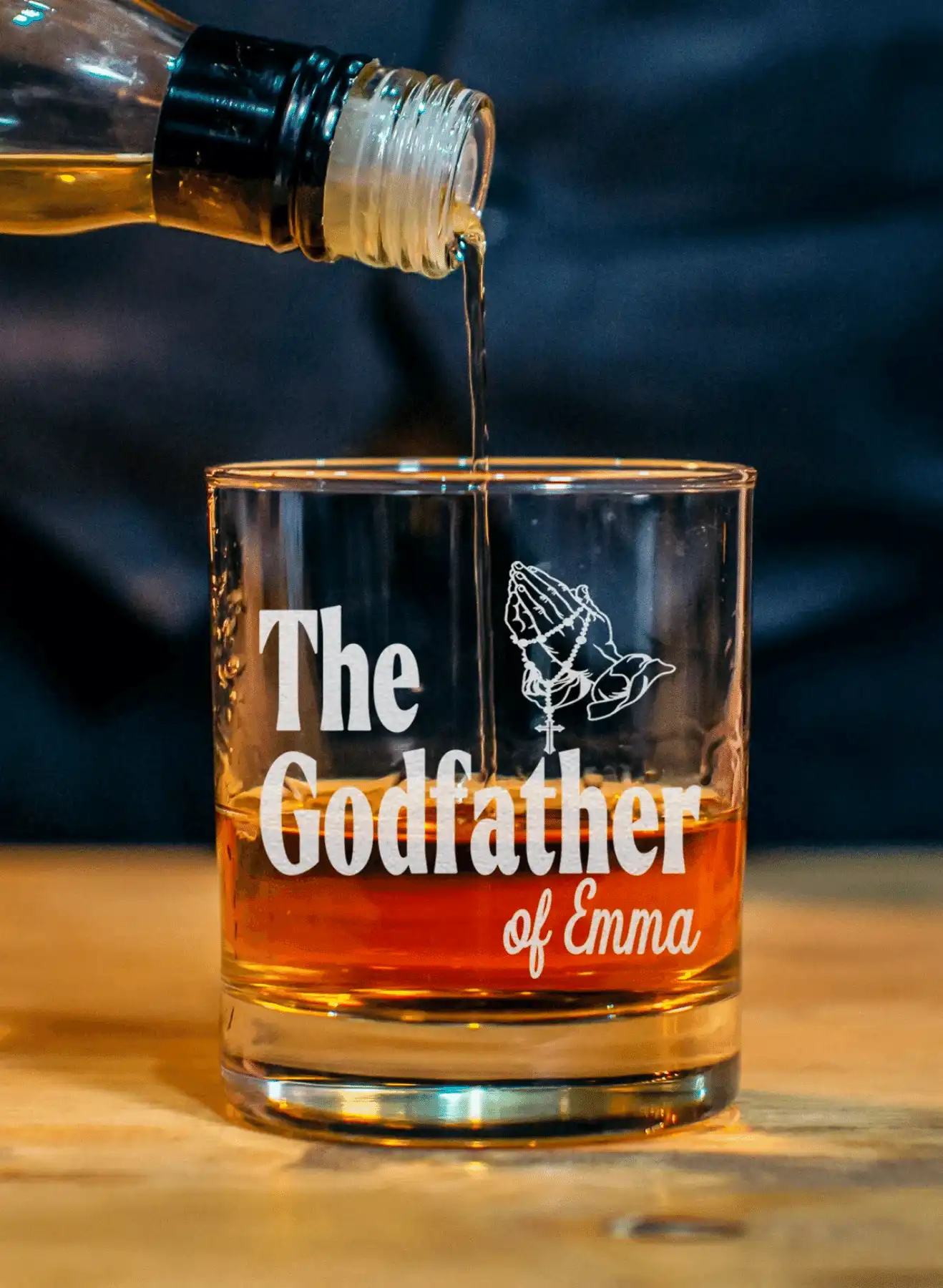 Custom the Godfather Whiskey Glass