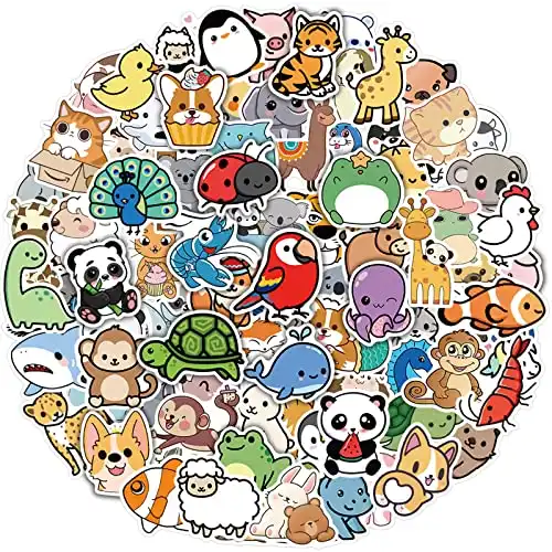 Benresive 100 Pcs Cute Animal Stickers
